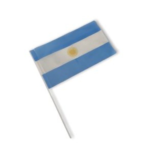 Bandera plástica con palito