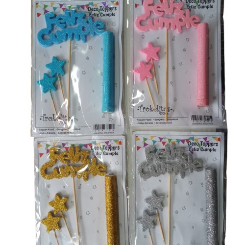 Kit Feliz cumple , bengala y estrella