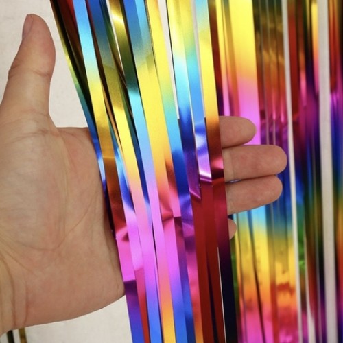 Cortina metalizada Multicolor degrade