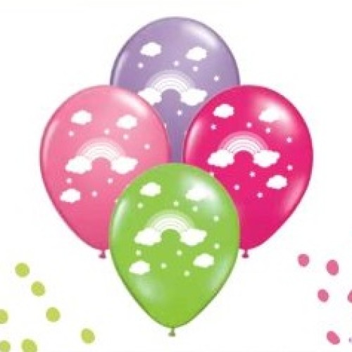 Globos estampados arcoíris