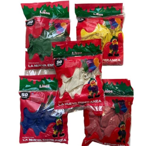 Globos lisos x 50